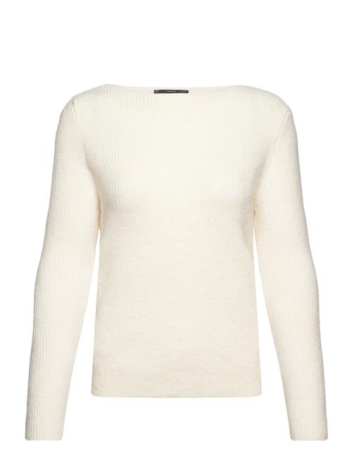 Boat-Neck Knitted Sweater Mango Cream
