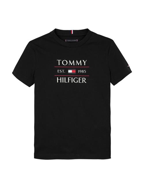 Tommy Flag Hilfiger Reg Tee Ss Tommy Hilfiger Black