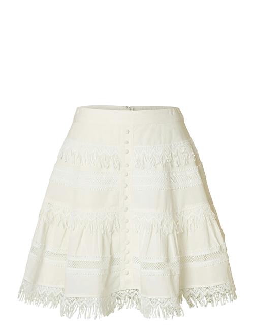 Slfsilja Hw Short Skirt Selected Femme White