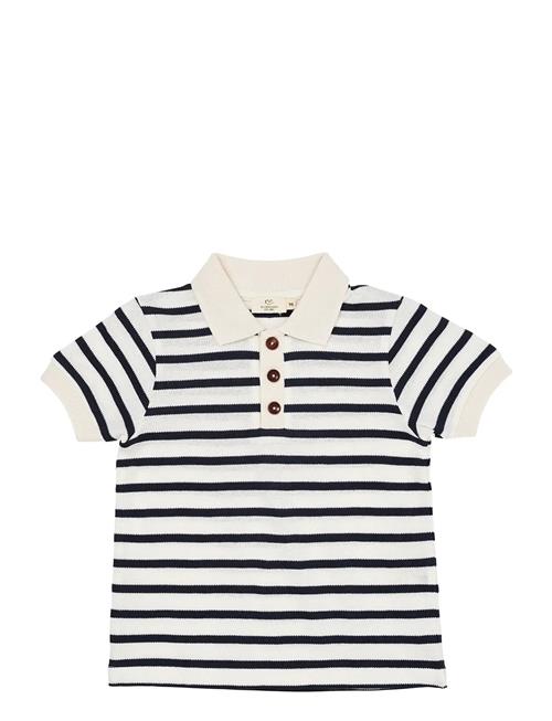 Pique Stripe Poloshirt W. Ss Copenhagen Colors Navy