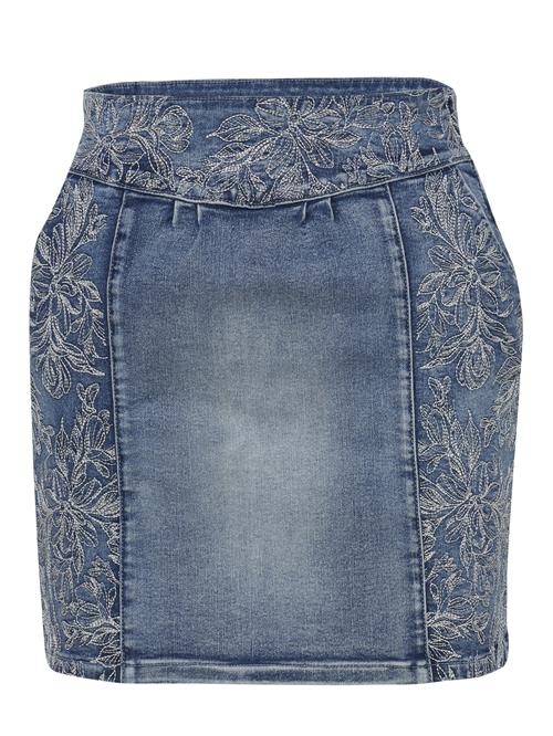 KOROSHI Nederdel  blue denim / hvid