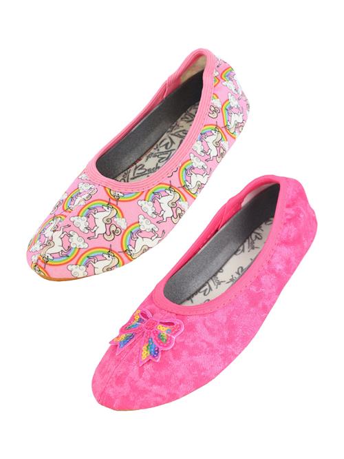 BECK Ballerinasko  gul / lyserød / lys pink / hvid