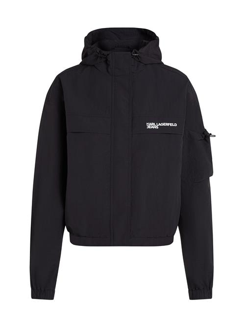 KARL LAGERFELD JEANS Overgangsjakke  sort / hvid