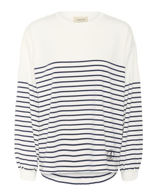 Cream Sweatshirt 'Sin'  blå / hvid