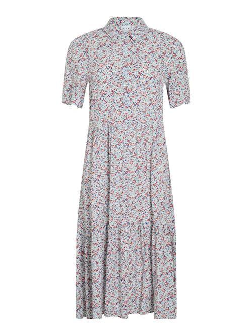 VILA Kjole  blå / navy / kirsebærsrød / offwhite