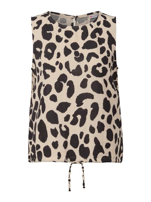 STREET ONE Bluse  beige / sort