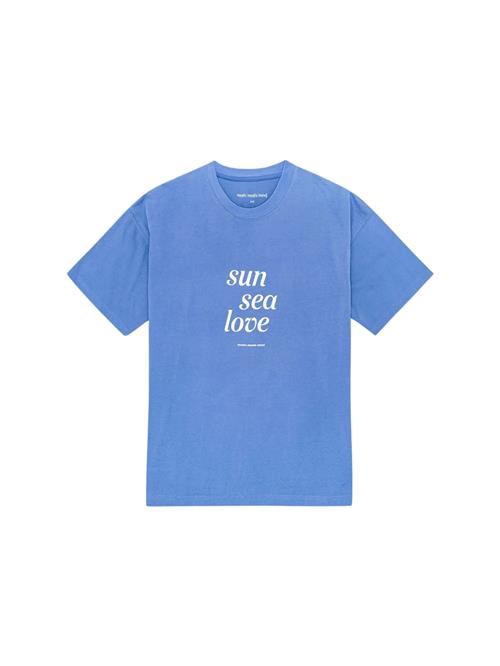 moshi moshi mind Shirts 'Statement'  blå / hvid