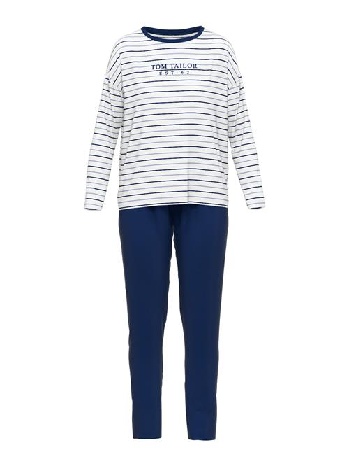 Se TOM TAILOR Pyjamas 'Zaria'  navy / safir / hvid ved About You