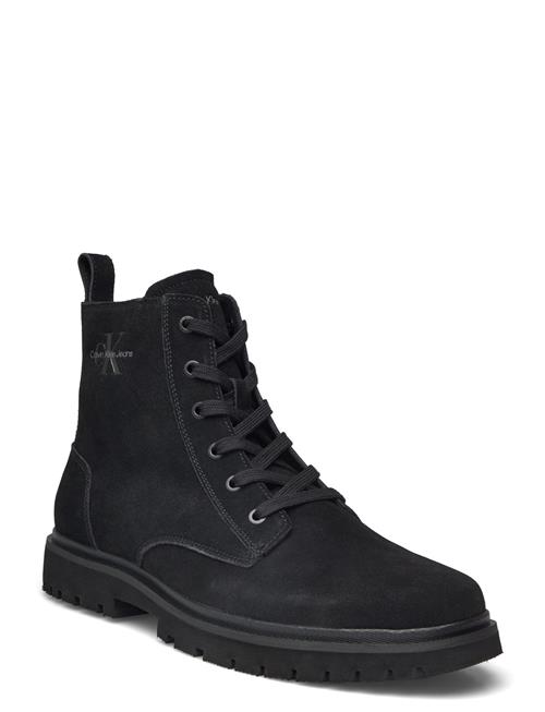 Se Eva Boot Mid Laceup Iconic Dress Calvin Klein Black ved Booztlet