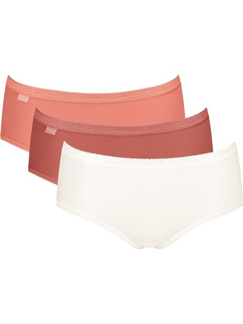 SLOGGI Slip 'Basic+ Midi'  kirsebærsrød / melon / hvid