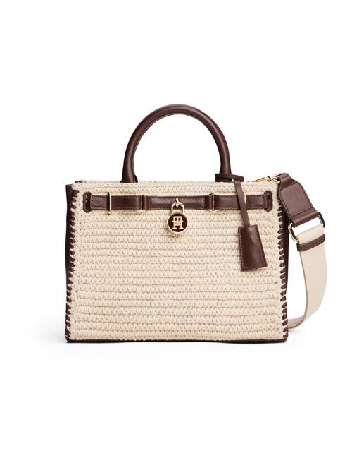 TOMMY HILFIGER Håndtaske  creme / mørkebrun