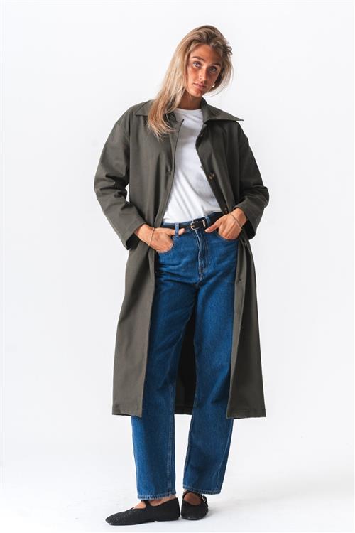 Carla Trenchcoat - Olive - XS - TeeShoppen