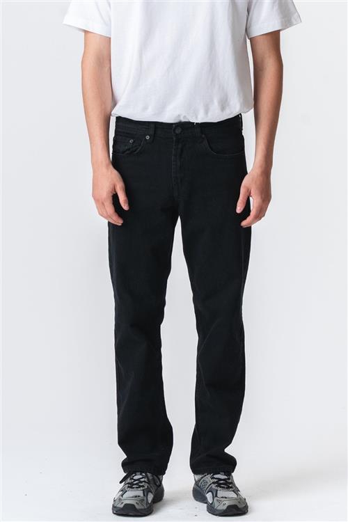 Relaxed Fit Jeans - Solid Black - 34/32 - TeeShoppen