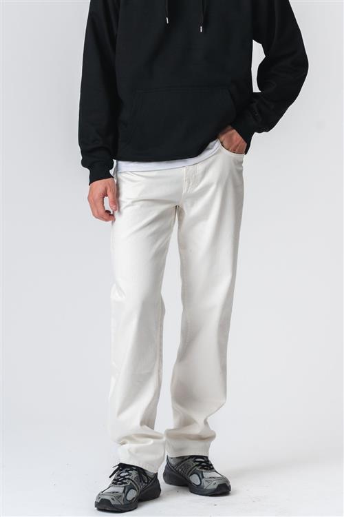 Relaxed Fit Jeans - White Denim - 32/34 - TeeShoppen