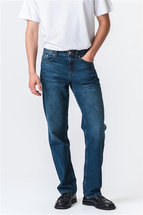 Relaxed Fit Jeans - Dark Blue Denim - 34/32 - TeeShoppen