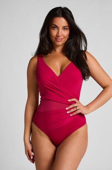 Hunkemöller Badedragt Shaping Shell Mesh pink
