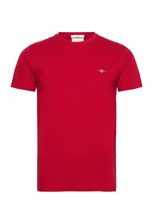 Slim Pique Ss T-Shirt GANT Red