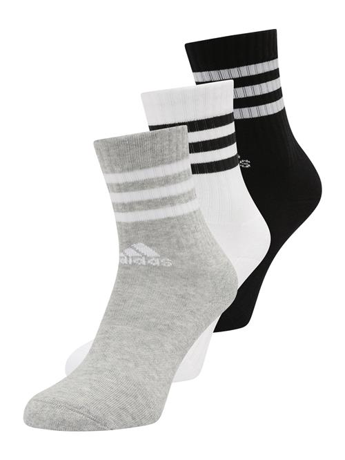 ADIDAS PERFORMANCE Sportssokker '3-Stripes Cushioned Crew 3 Pairs'  grå / sort / hvid