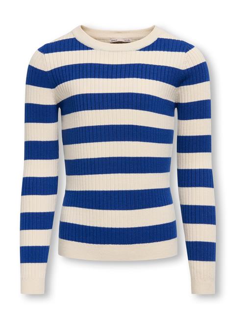 ONLY GIRLS Pullover 'KOGKAROL'  ecru / mørkeblå