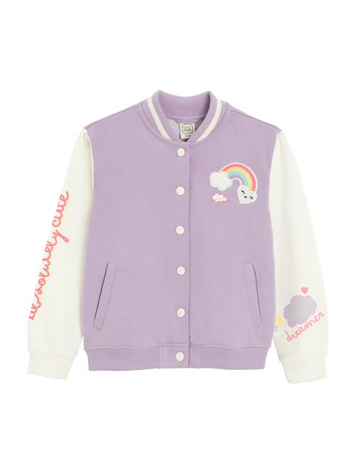 Cool Club Sweatjakke  lysegrå / lyselilla / rød / hvid