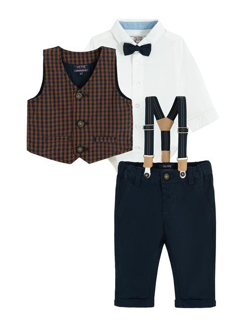 Cool Club Sæt  navy / brun / hvid