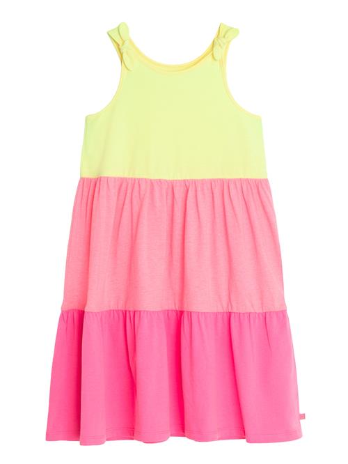 Cool Club Kjole  lime / fuchsia / gammelrosa