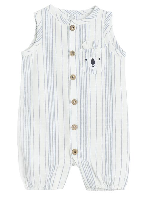 Cool Club Overall 'Romper'  røgblå / sort / hvid