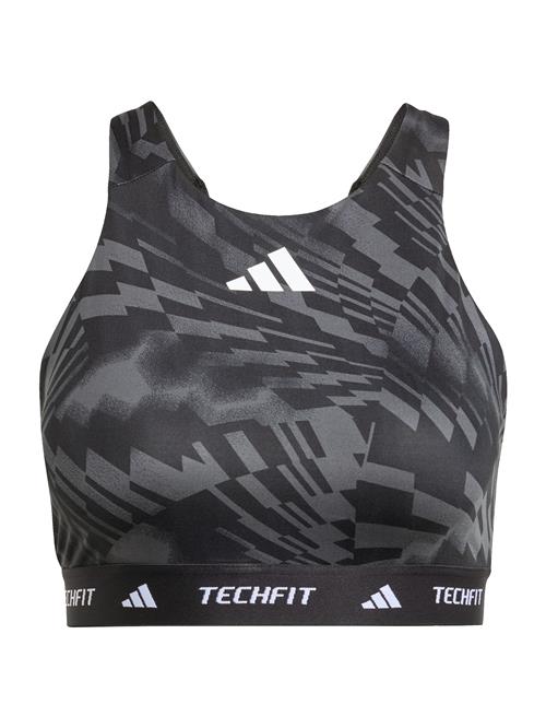 ADIDAS PERFORMANCE Sports-BH  grå / sort / hvid