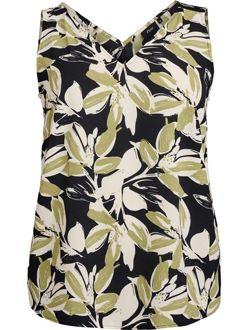 Zizzi Shirts 'Caanni'  beige / khaki / sort