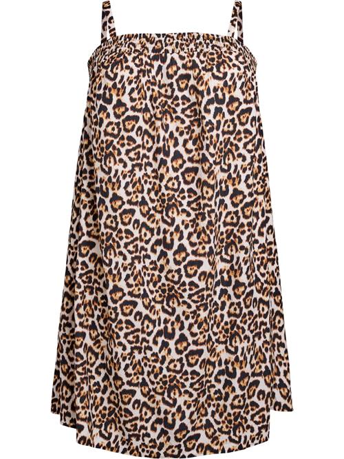 Zizzi Sommerkjole 'Vsol'  beige / mørkebeige / brun