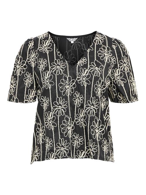 OBJECT Bluse  lysebeige / sort