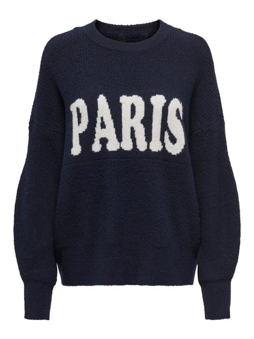 ONLY Pullover 'ONLParri'  navy / hvid