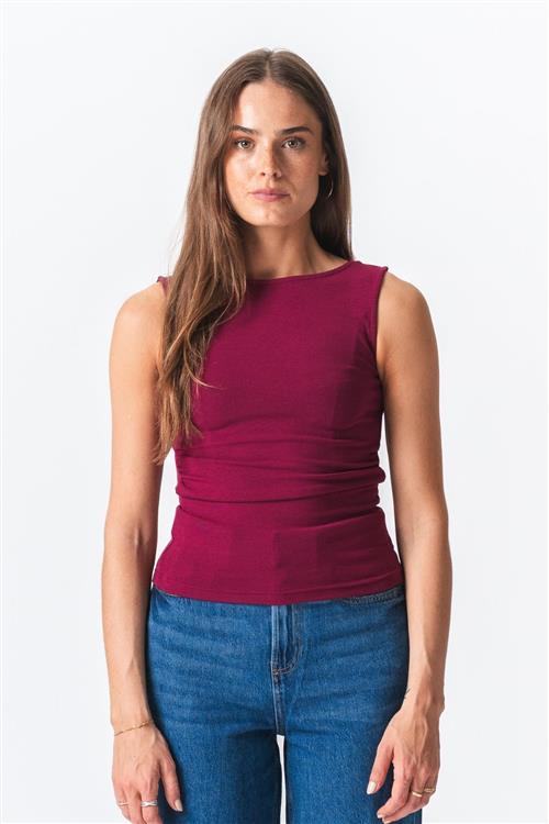 Ellie Top - Bordeaux - S - TeeShoppen