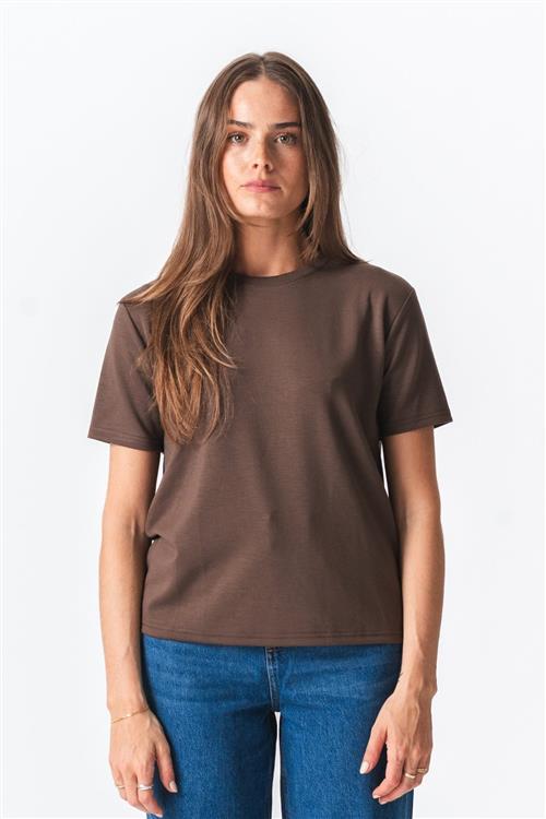 Leah Loose T-shirt - Brun - M - TeeShoppen