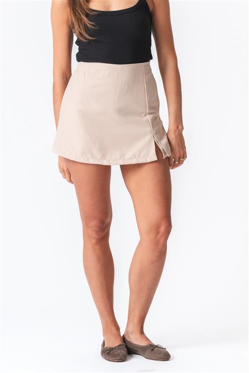 Amina Skirt - Khaki - S - TeeShoppen