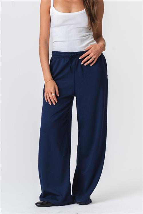 Leah Loose Pants - Mørk Navy - S - TeeShoppen