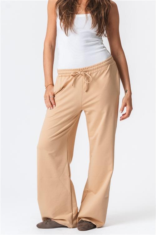 Sweatpants Wide - Sand - L - TeeShoppen