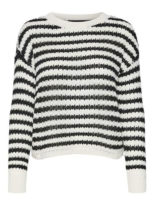 VERO MODA Pullover 'SPRING'  sort / uldhvid