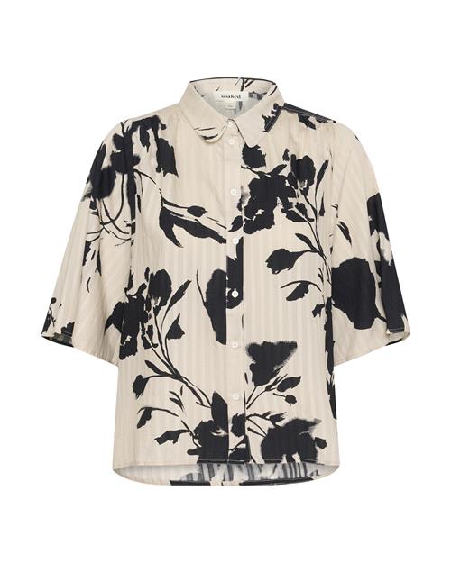 SOAKED IN LUXURY Bluse 'Daria Hela'  beige / sort