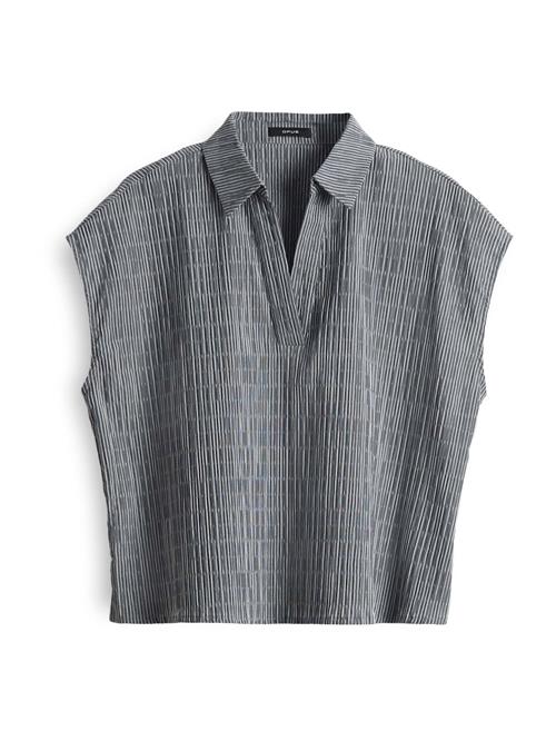 OPUS Bluse 'Fanna'  natblå / hvid