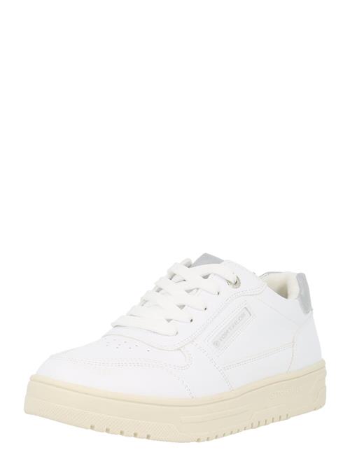 TOM TAILOR Sneaker low  grå / hvid