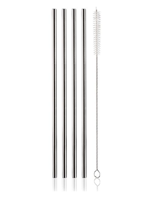 Reusable Straws 4-Pack Vacuvin Silver