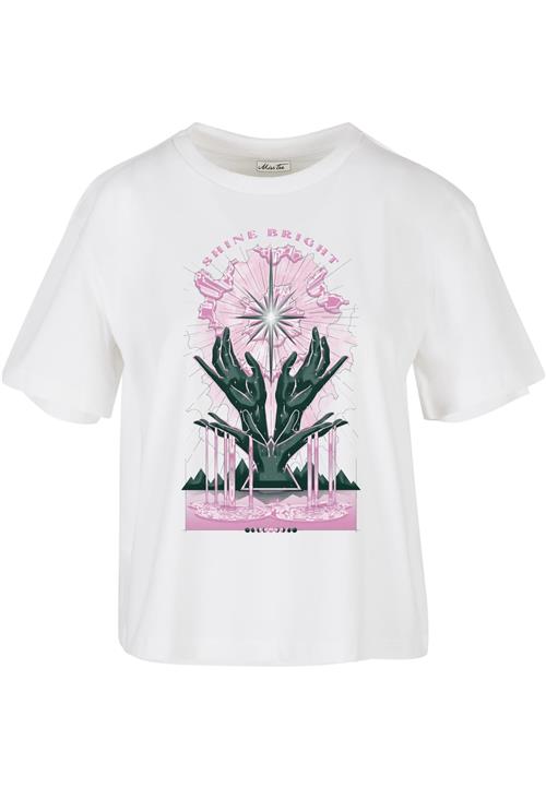 Mister Tee Shirts 'Shine Bright'  grøn / lyserød / gammelrosa / hvid