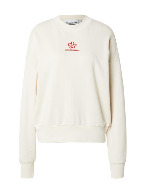 Se ARMEDANGELS Sweatshirt 'ALIZAA'  rød / hvid ved About You