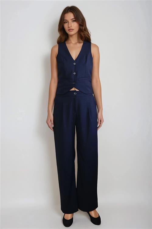 Natalie Vest og Bukser (Navy) - Pakketilbud - Default Title - TEESHOPPEN