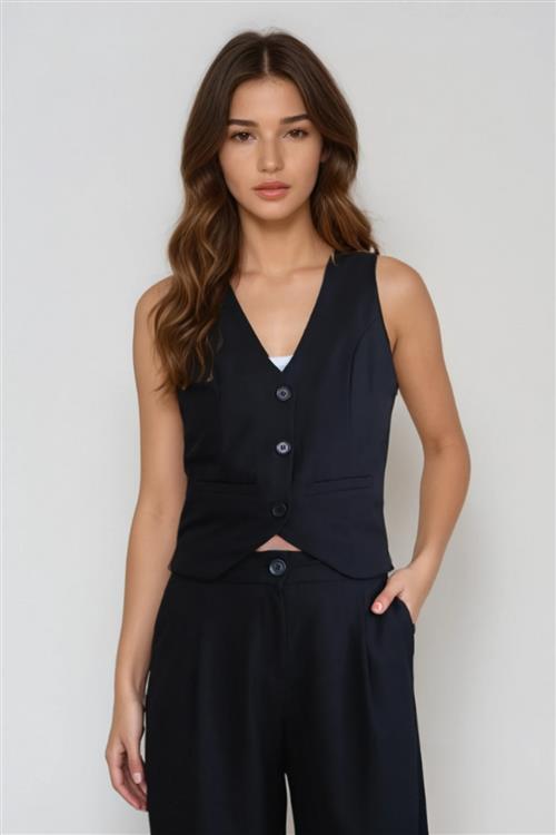 Natalie Vest - Sort - L - TeeShoppen