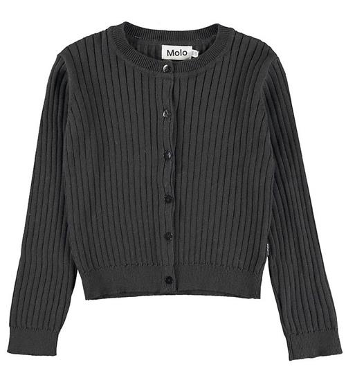 Se Molo Cardigan - Gloria - Rib - Strik - Space Grey ved KidsWorld