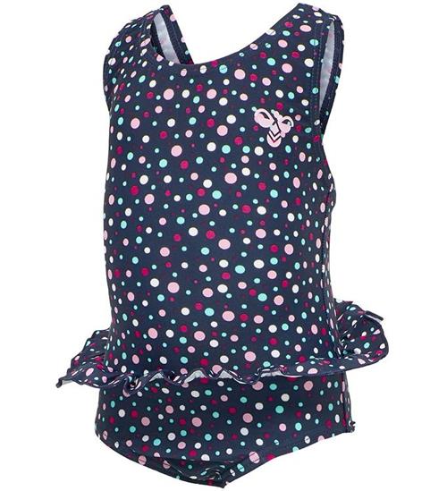 Hummel Badedragt - hmlFilippa - UV50+ - Navy m. Prikmønster