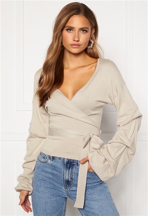 BUBBLEROOM Maggie knitted wrap top