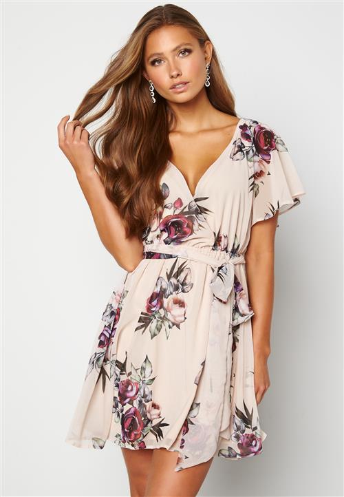 Goddiva Floral Flutter Dress